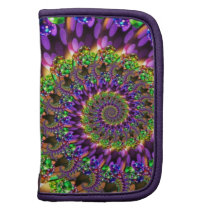 Purple & Green Bokeh Fractal Folio Planners