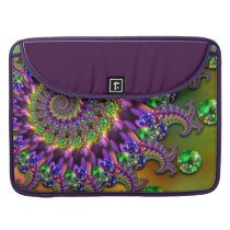 Purple & Green Bokeh Fractal MacBook Pro Sleeves