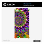 Purple & Green Bokeh Fractal Pattern iPhone 4 Skin