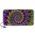 Purple & Green Bokeh Fractal Pattern Travel Speaker