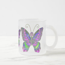 Purple Green Butterfly mug