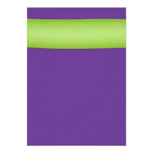 Purple Green Daisy Damask Wedding Invitation