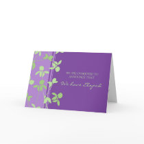 Purple Green Floral Elopement Announcement Card