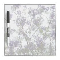 purple green flowers against bright sky floral dry erase boards