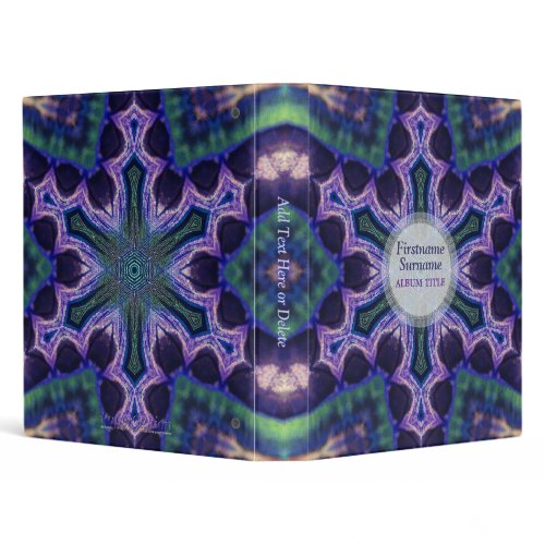 Purple Green Geometric Star Avery Binder binder