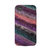 Purple Green Knit Tough Iphone 4 Case