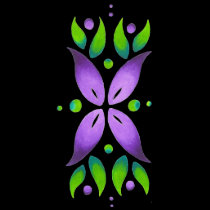 Purple Green Leafy Tee t-shirts
