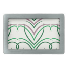 Purple Green Leaves Belt Buckle
