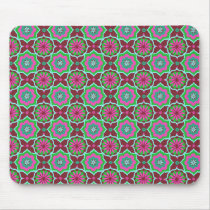 Purple green oriental pattern mouse pads