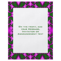 purple green pattern flyer
