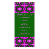 purple green pattern rack card template