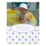 Purple & Green Polka Dot Party Invitation