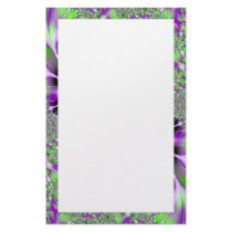 purple green stationery