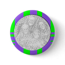 purple green striped photo frame buttons