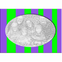 Purple Green Striped Photo Frame Photo Cutout