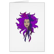 Purple Greeting Card