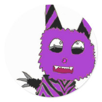Purple gremlin stickers
