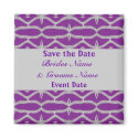 purple grey save the date magnets