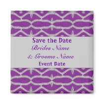 purple grey save the date magnets by DonnaGraysonAbstract purple grey save the date magnets