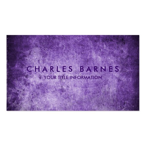 Purple Grunge Business Card (front side)