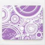 Purple Grunge Circles: Vector Art: Mousepads