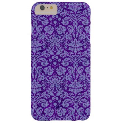 Purple Grunge Damask Barely There iPhone 6 Plus Case