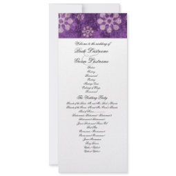 Purple Grunge Flowers Modern Wedding invitation