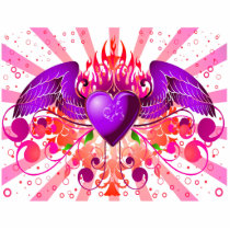 Purple Grunge Winged Heart Design photo sculptures by doonidesigns Purple Grunge Winged Heart Design photo sculptures