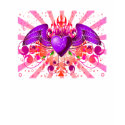 Purple Grunge Winged Heart Design t-shirts