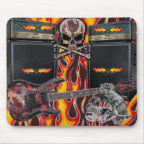 Purple Guitar Flaming Skulls & Amp... - Customized mousepads by MistaSCARY Purple Guitar Flaming Skulls & Amp... - Customized mousepads