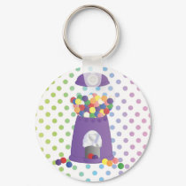 Purple Gumball Machine keychains