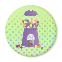 Purple Gumball Machine Refrigerator Magnet