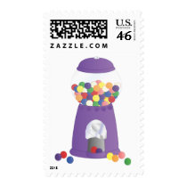 Purple Gumball Machine Postage Stamp