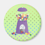 Purple Gumball Machine Refrigerator Magnet