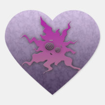 Purple Guy Heart Sticker
