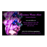 Purple Hair Butterfly Lady 5 Business Cards business cards