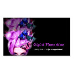 Purple Hair Butterfly Lady Appt. 2 Business Cards business cards