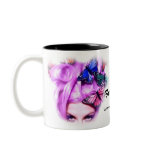 Purple Hair Butterfly Lady Coffee Mug mugs