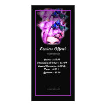 Purple Hair Butterfly Lady Services Rack Card 2