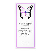 Purple Hair Butterfly Lady Services Rack Card 3
