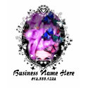 Purple Hair Butterfly Lady T-Shirt Design 1