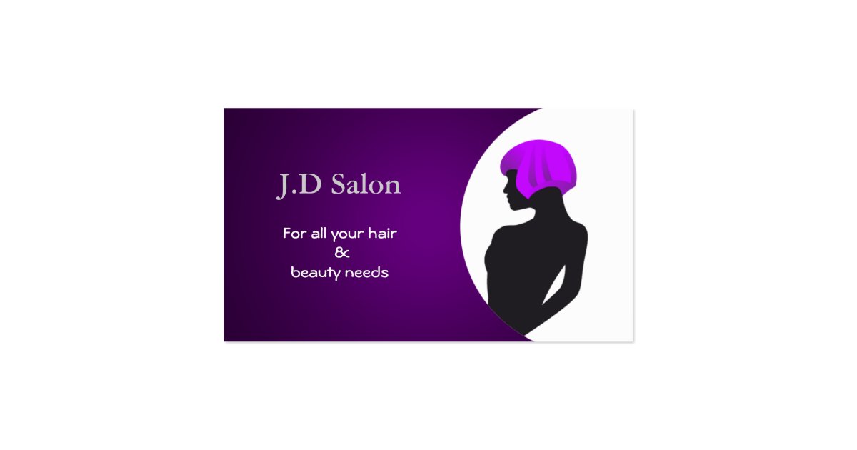 purple Hair Salon businesscards Business Card Zazzle