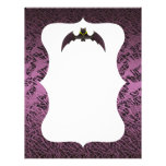 Purple Halloween Bat Customized Letterhead