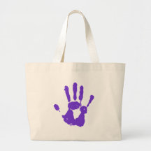 Purple Hand Canvas Bag