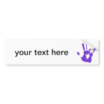 Purple Hand LGBT Gay Rights Symbol Bumper Sticker