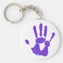 Purple Hand LGBT Gay Rights Symbol Keychain