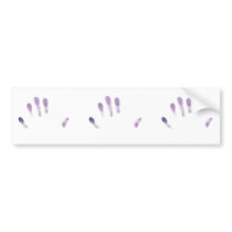 Purple Hand Print bumper stickers