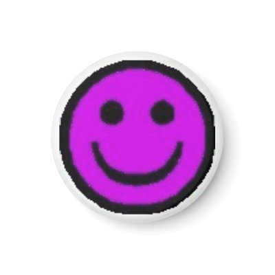 Purple Happy Face Refrigerator Magnet by aphrica