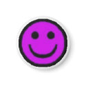 Purple Happy Face magnets by aphrica Purple Happy Face magnets