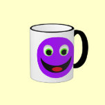 PURPLE HAPPY SMILEY FACE MUG